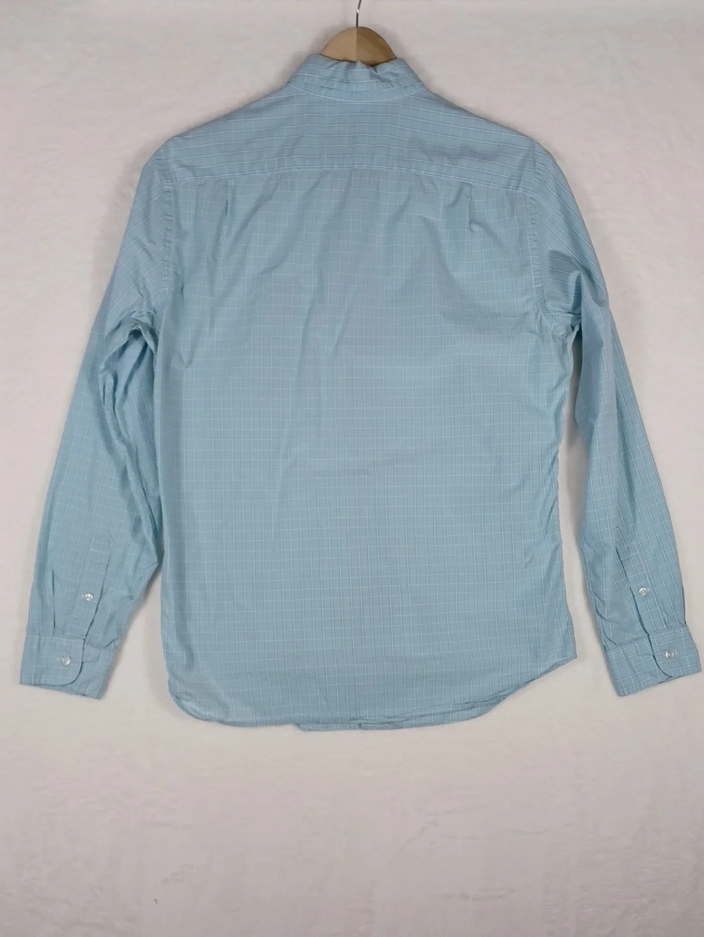 J. Crew Mens Light Weight Cotton Blue Plaid Long-Sleeve Button-Up Shirt Medium